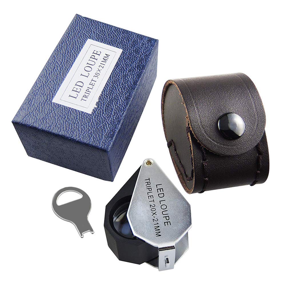 Lente Di Ingrandimento Illuminata Per Gioielliere - 20x, Diametro 21mm, Con Custodia - Foto 6