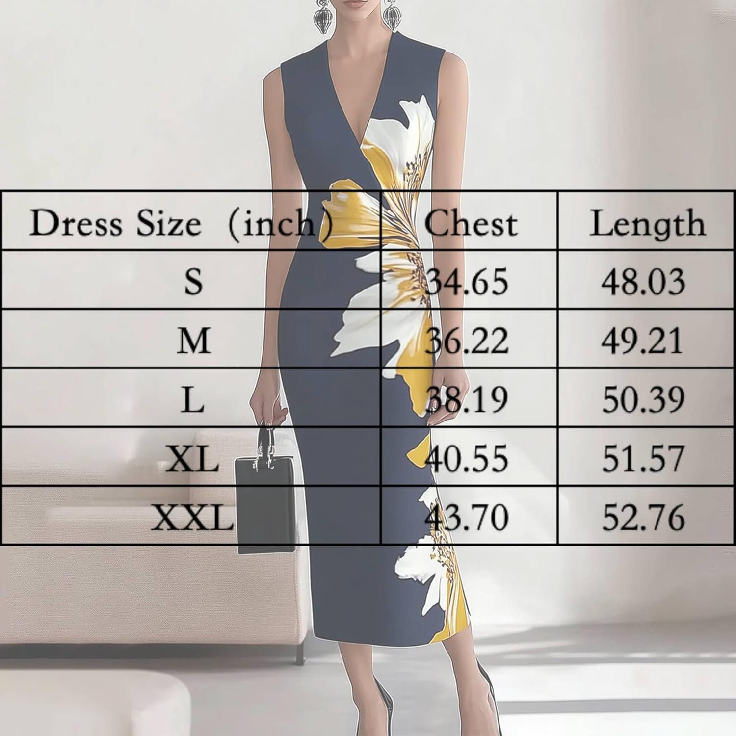 HVT Women's Dress Wedding Guest Party Dresses Floral Print Halter Neck Maxi Dress Sleeveless Bodycon Long Dresses - Image 6