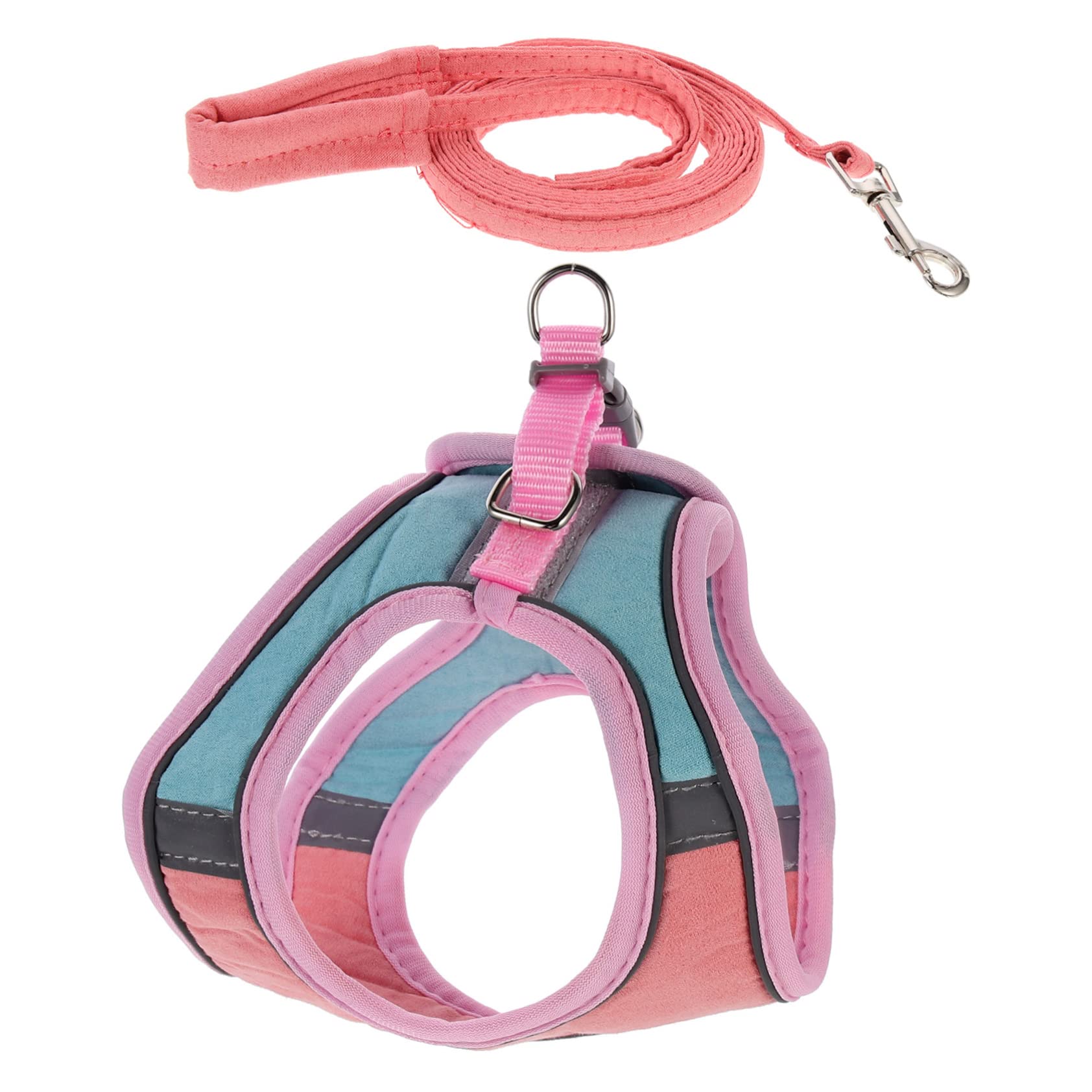 INOOMP 5sätze Katzengeschirr Und Leine Reflektierende Weste Für Katzen Verstellbar Teiliges Kit Für Sicheres Outdoor-Spaziergang Geeignet Für Kätzchen Und Kleine Hunde Pastellgrün