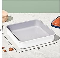 Vista 6 de Caraway Sartén cuadrada de cerámica antiadherente de 9 pulgadas, revestimiento de cerámica naturalmente resbaladizo, no tóxico, libre de PTFE ni