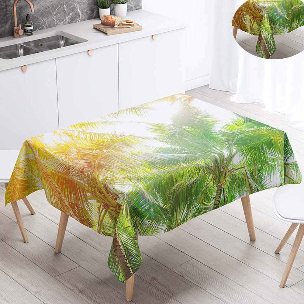 FANSU Tovaglia Impermeabile 3D Oro E Nero - Rettangolare 140x140 Cm - Antimacchia E Antipolvere - Per Interni/Esterni