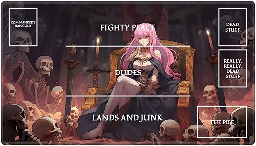 Miniatura 47 de Alfombrilla de juego MTG cosida con zona mágica para jugar cartas MTG, alfombrilla de escritorio para juego de mesa Commander, alfombrilla de duelo