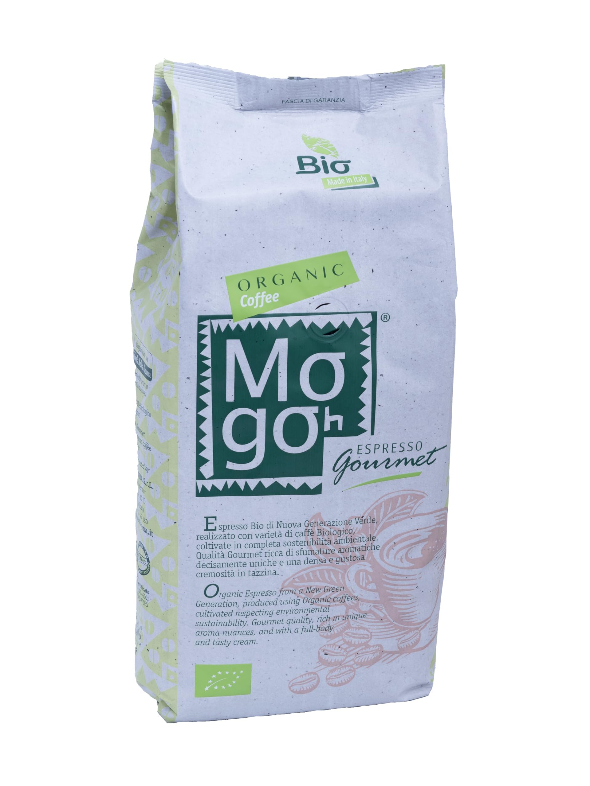 Caffè Haiti Roma Kawa Biocaffè Mogoh Gourmet Espresso Cremoso 100% Organic w 1 kg Opakowanie Pieczenie Rzemiosła