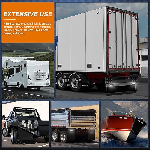 Vista 95 de Nilight Kit de 2 luces traseras para remolque, 40 LED, luces de marcha atrás, luces de marcha atrás, impermeables, para camiones de 10-30 V, RV, 2