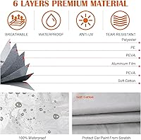 Vista 3 de Fundas impermeables de repuesto para Honda Civic Sedán 2011-2025, 6 capas para todo tipo de clima, ajuste personalizado, con puerta con cremallera