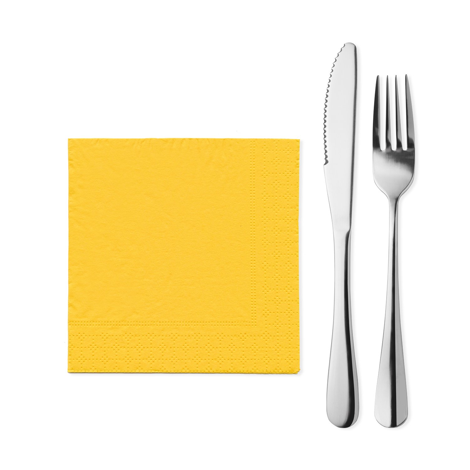 Tovaglioli Di Carta Every E243-02 - 20 Pezzi, 24x24cm, Gialli, 3 Veli, Made In Italy