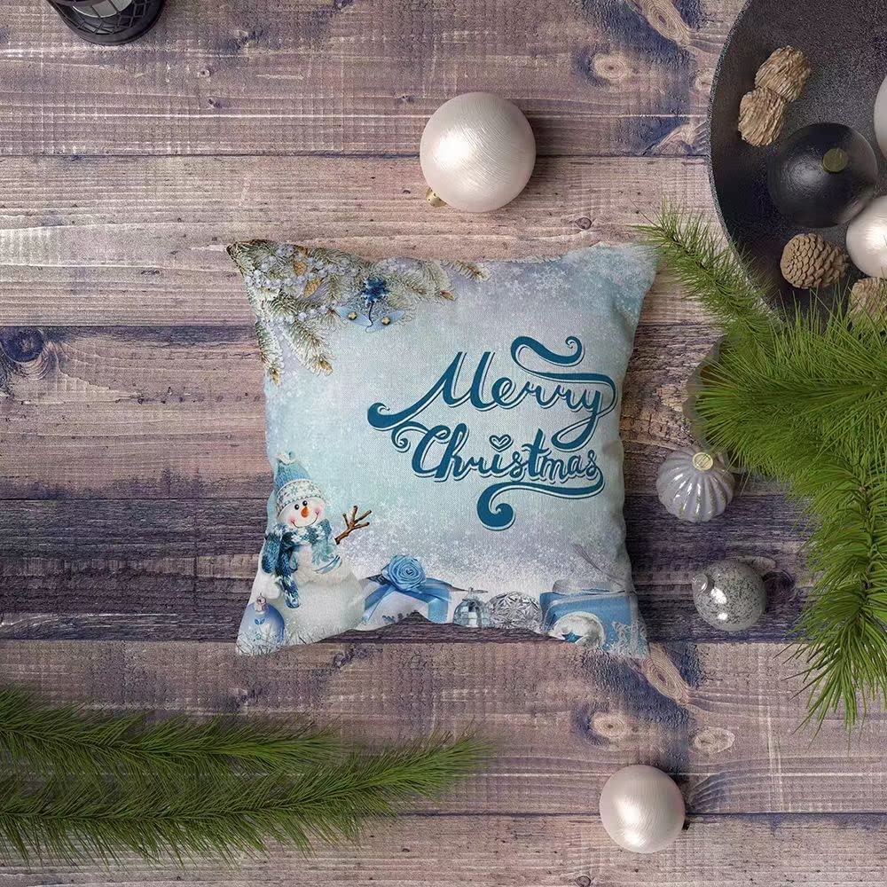 ButyHome Juego De 4 Fundas De Almohada De Navidad De 18 X 18 Pulgadas, Fundas De