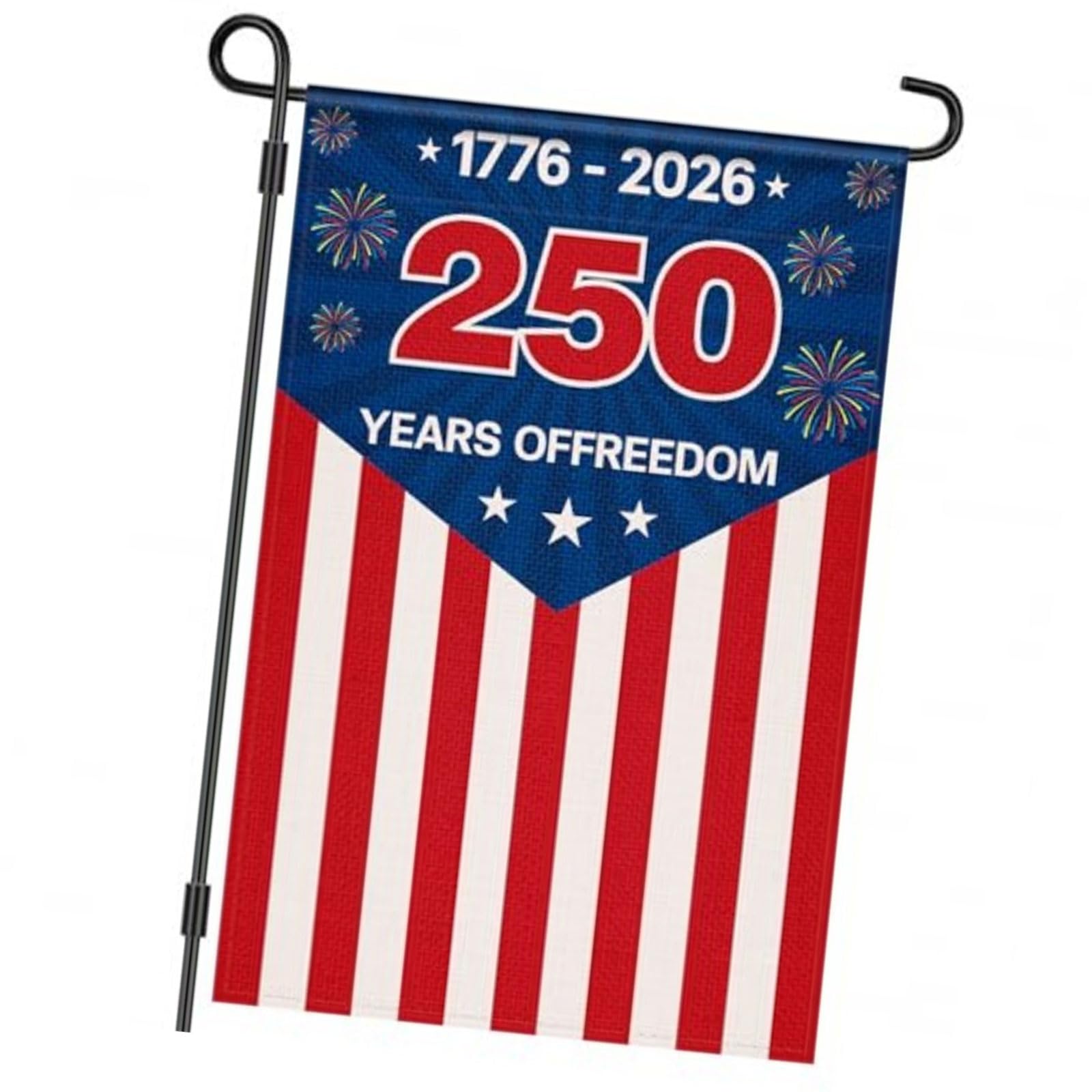 Btgghytr 250th Anniversary Celebration Flag for Yard and Porch Waterproof Double Printed Fade Resistant Decoration Double Sided Garden Flag