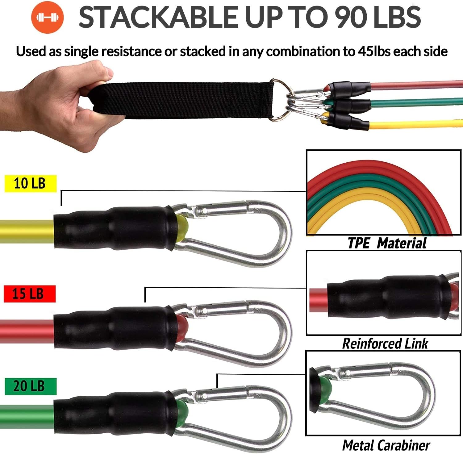 YXILEE Pilates bar kit with Resistance Bands for Women Men Exercise Band (10 15 20 lbs) Home Gym - Jump Rope - Sport Bag - Workout Equipment for Legs Hip Waist Arm Thighs - Free Guide & Videos : Sports & Outdoors