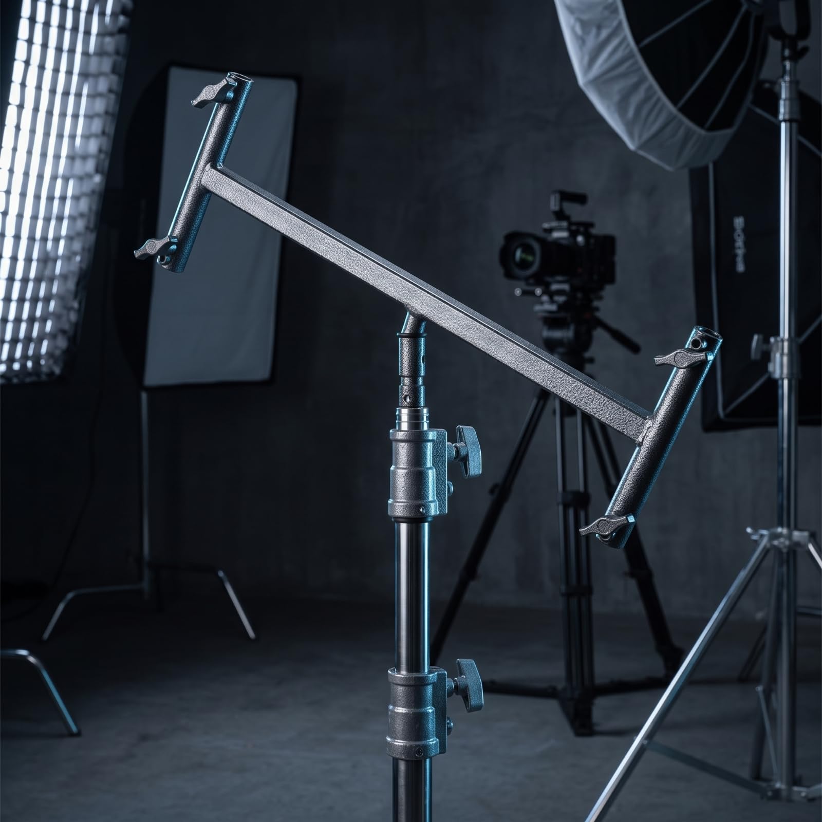 Barra di Supporto Robusto Supporti Professionale per Operatori Fotografici, Videografo, Studio Fotografico, Set Cinematografico, Braccio Di Estensione Per Cinque Luci AF-H05A