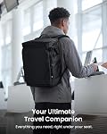 tomtoc 23L-28L Expandable Travel Backpack, Carry-on Bag for Air Canada WestJet Flair, Water-resistant Business Rucksack