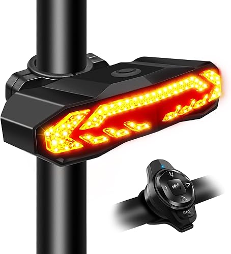 Miniatura 10 de NineLeaf Bike Turn Signals, Turn Signal Kit for Ebike, Bike Turn Signals Front and Rear Auto On/Off Electric Bell Automatic Brake Light Remote