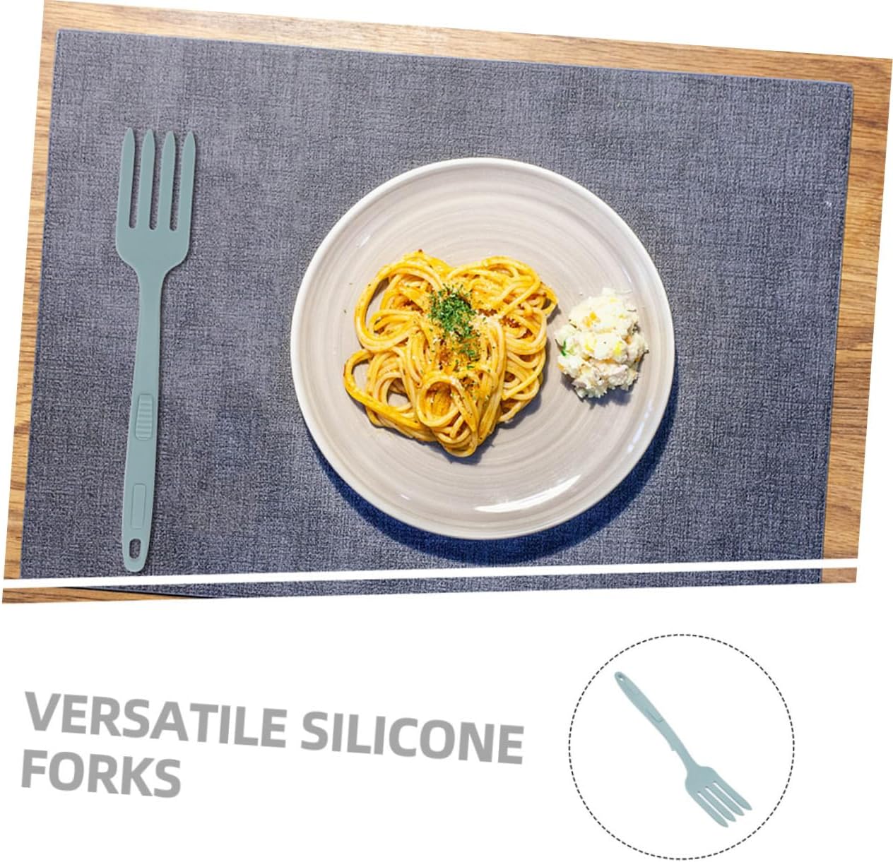 COLLBATH 2Pcs Silicone Mixing Forks Heat Resistant Kitchen Utensils for Blending Ingredients Easy to Clean Non Stick Design for Mixing Crushing and Stirring