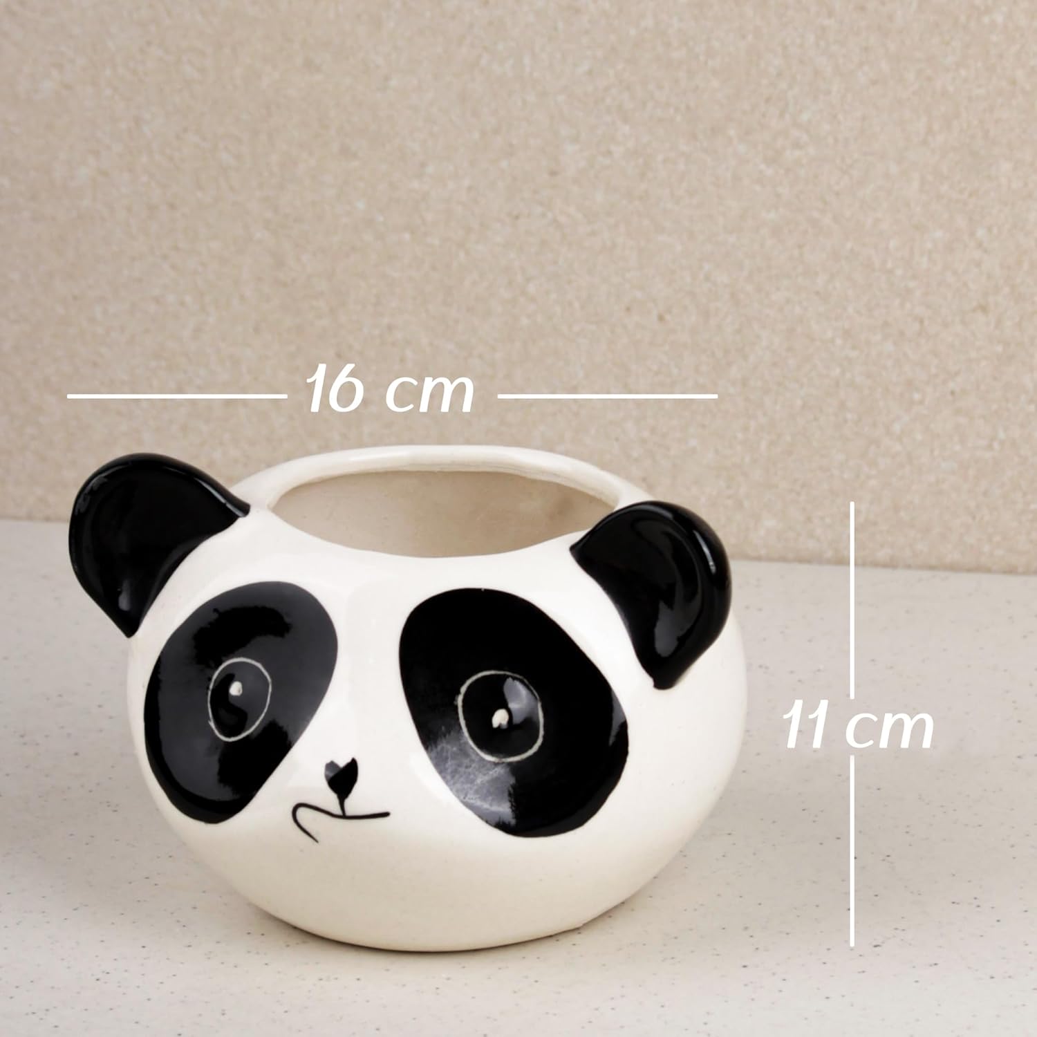 Medhini by Earth Store 6.2 Inch Panda Ceramic Planter for Living Room Indoor Outdoor, Garden, Balcony, Plants Home Decor Flower Pot | Planter Pot Set of 1, Small (Plants Not Included) 2 718aR4H2HcL. SL1500