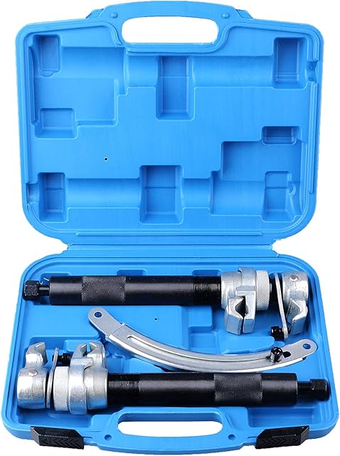 DAYUAN Coil Spring Compression Tools - 2pc Durable Coil Strut Spring Compressor Clamps Tool Set with Safety Guard