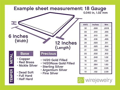 Miniatura 4 de WireJewelry Chapa de cobre suave muerto calibre 20 0.032 - 6x6 pulgadas