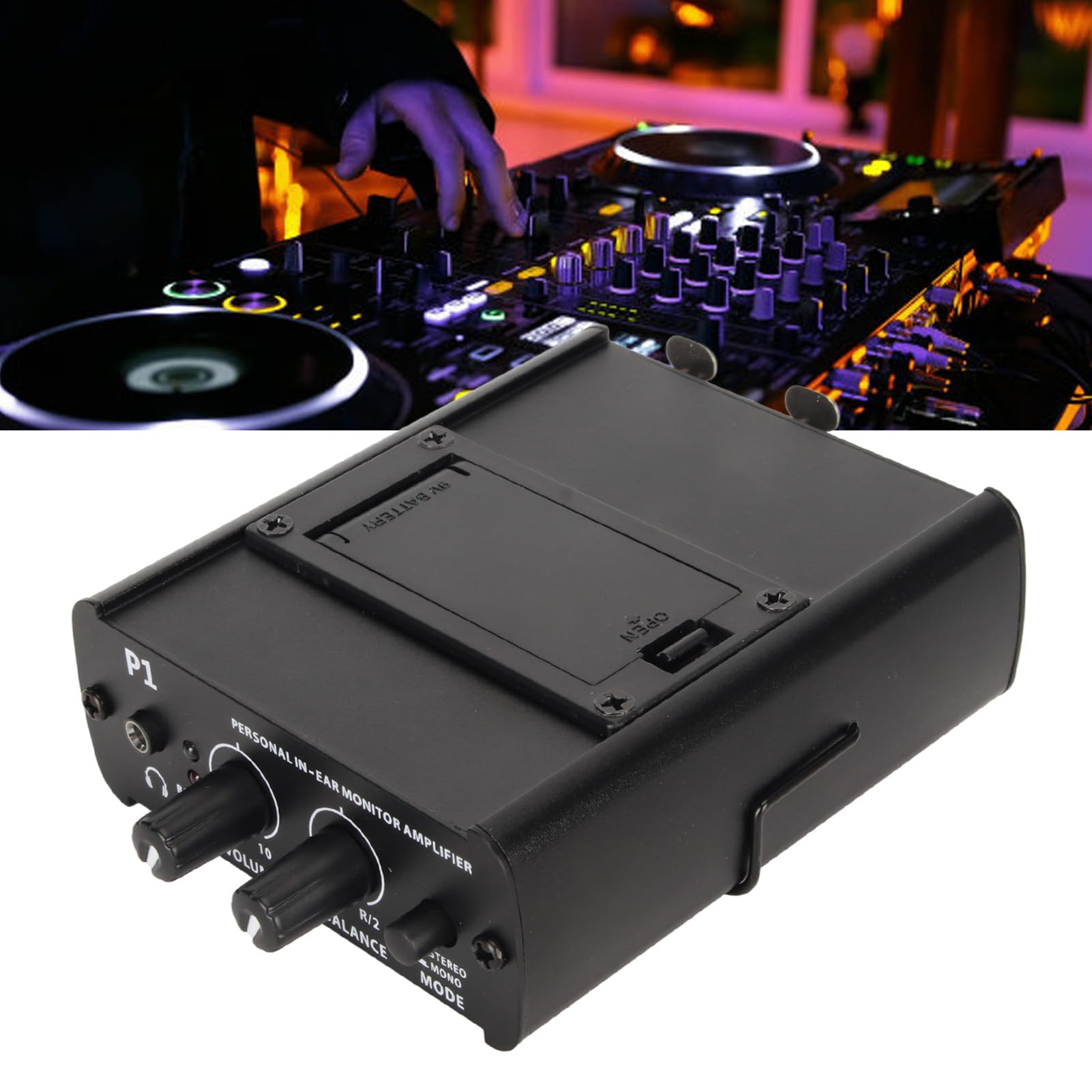 Asixxsix Amplificatore per Cuffie, Amplificatore Monitor Portatile per Cuffie Stereo 2CH con Controllo del Volume Doppi Ingressi XLR per Telefono Cellulare PC Uscita 3,5 Mm Nessuna Distorsione