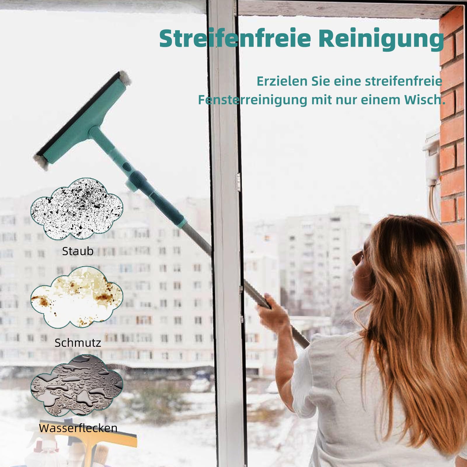 EPLZON 3er Set Ersatzbezüge Für Leifheit Window Slider M - Mikrofaser Fensterreiniger