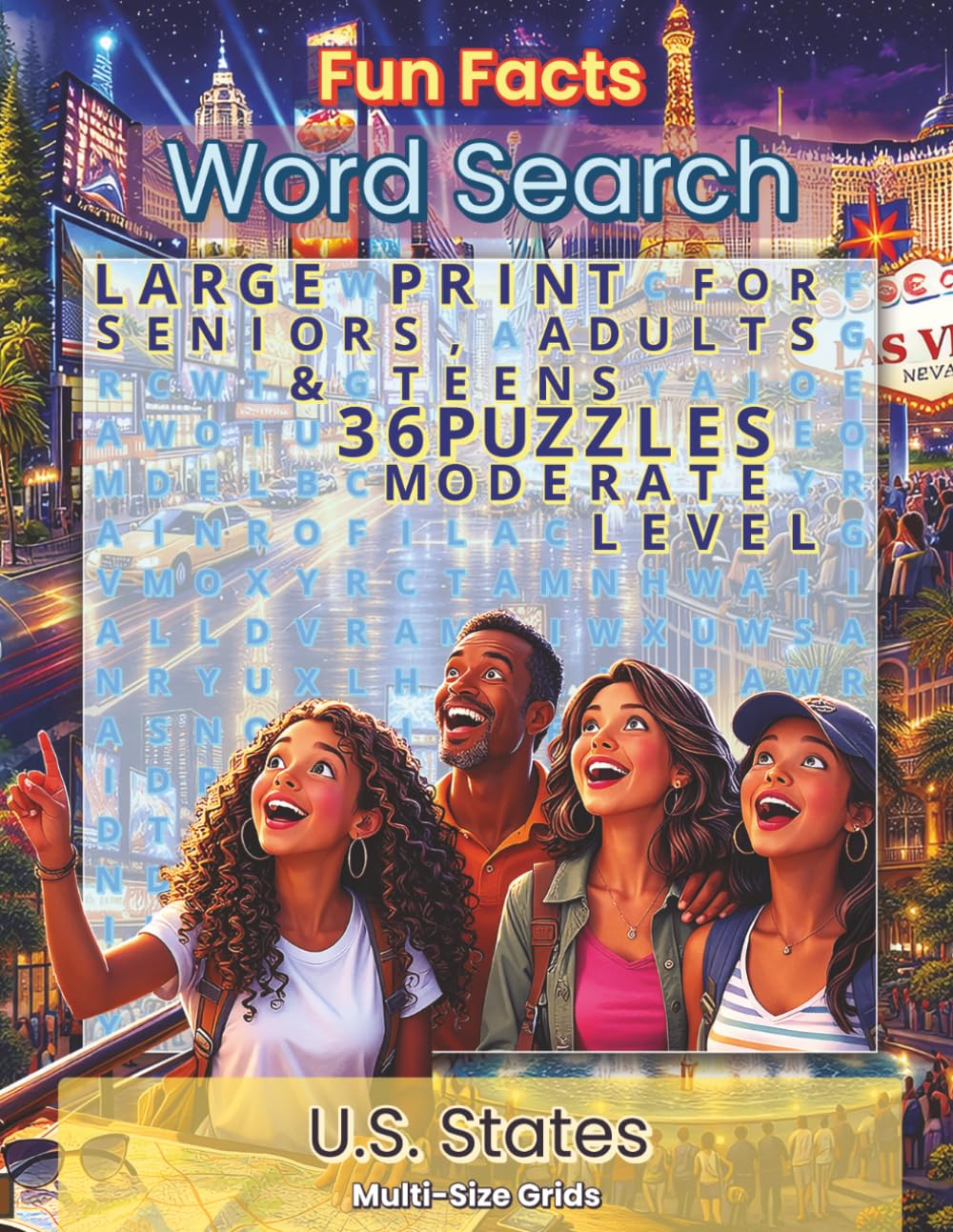 Fun Facts Word Search: US States: 50 States, Capitals, Cities, Landmarks, Geography and State Symbols - Large Print Word Search Puzzle Book for ... Teens (Fun Facts Word Search: History Series)