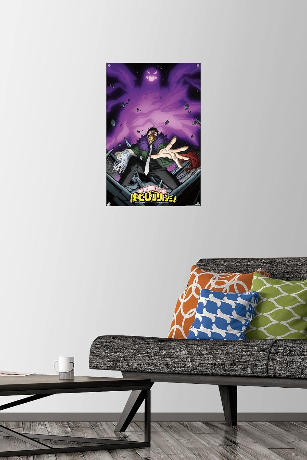 Trends International My Hero Academia: Season 4 - Overhaul Visual Wall Poster, 14.72" x 22.37", Premium Poster & Push Pin Bundle