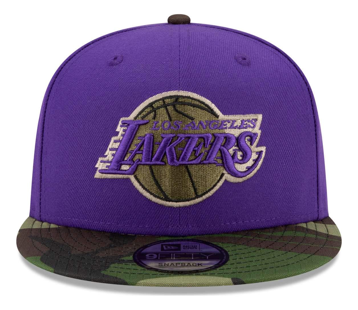 New Era, Cappellino con visiera NBA Los Angeles Lakers All Star Game Camo 9Fifty, viola
