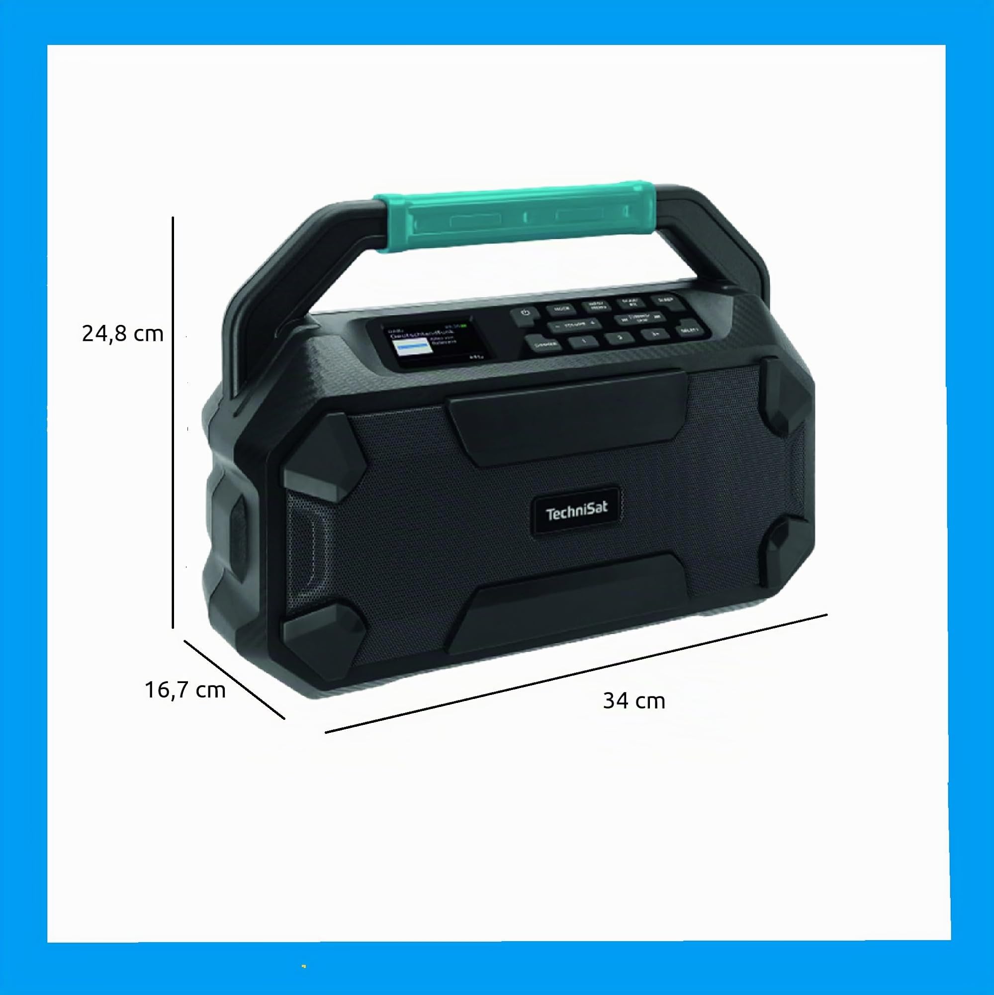 TechniSat Viola 231 OD – Radio de Chantier Compatible avec Batterie Makita (Dab+, FM, AUX in, Bluetooth, IPX4 résistant aux éclaboussures, 2 x 15 W Enceintes stéréo)