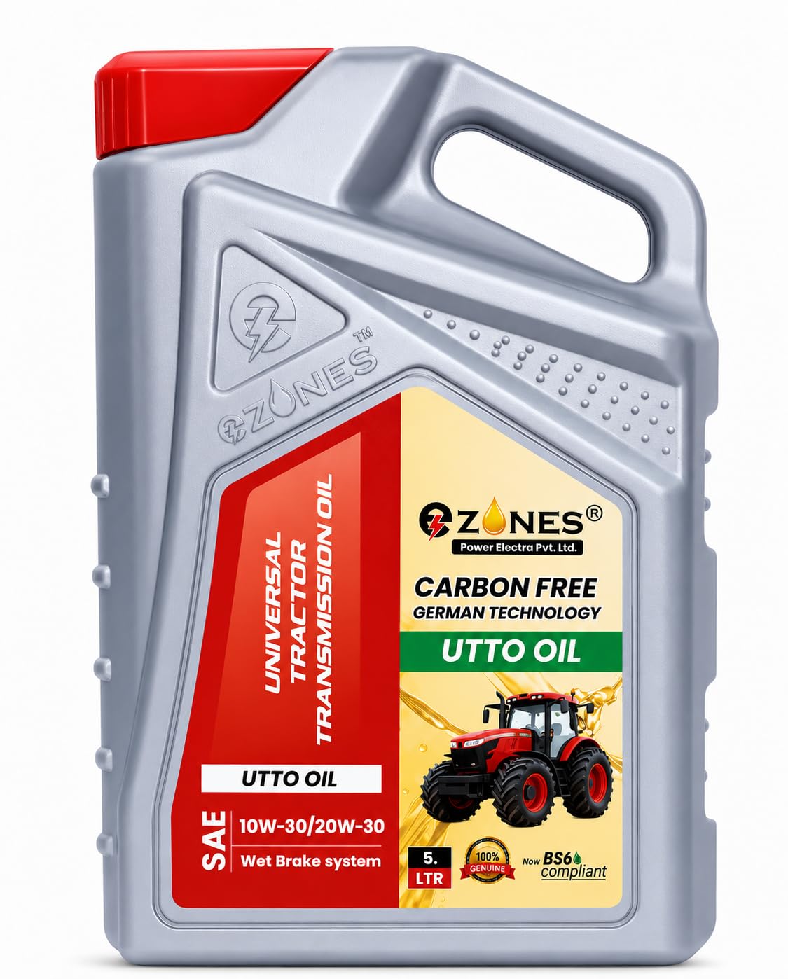 E-zones UTTO Universal Tractor Transmission Oil 5 Ltr | Carbon Free Formula, German Technology, API GL-4 Grade, Wet Brake System, BS6 Compliant-image-15