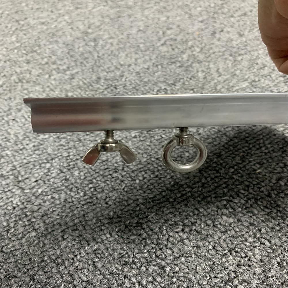 6Pcs 60cm RV Awning Rail C Channel Strips Aluminum Awning Channel Set for All RV, Caravan, Campervan Awnings Camping Tent Accessories