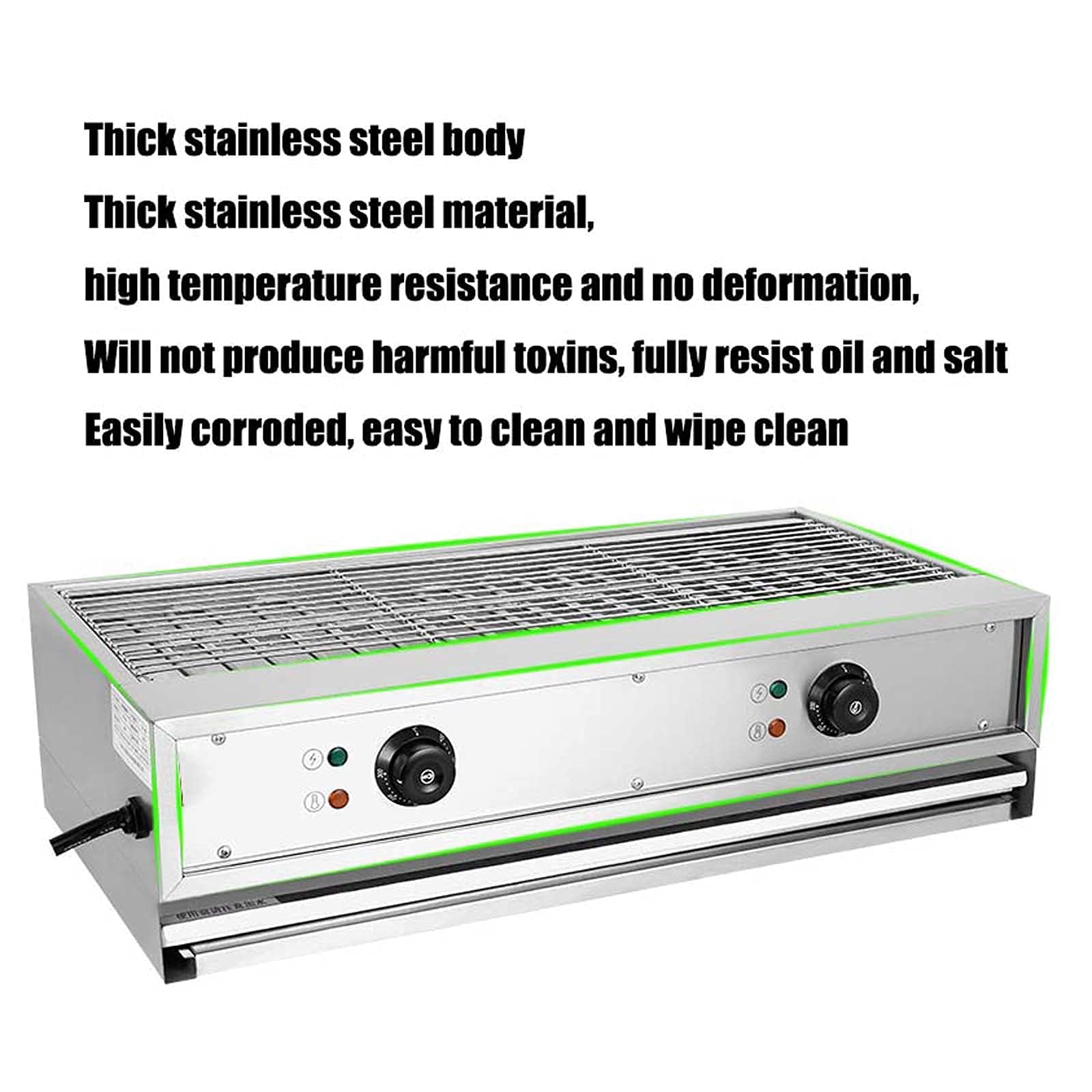 Przenośny Bezdymny Piec Do Grillowania, Elektryczny Grill Ze Stali Nierdzewnej, Wielofunkcyjne Grille Elektryczne, Komercyjny Bezdymny Grill Elektryczny, A, B,B