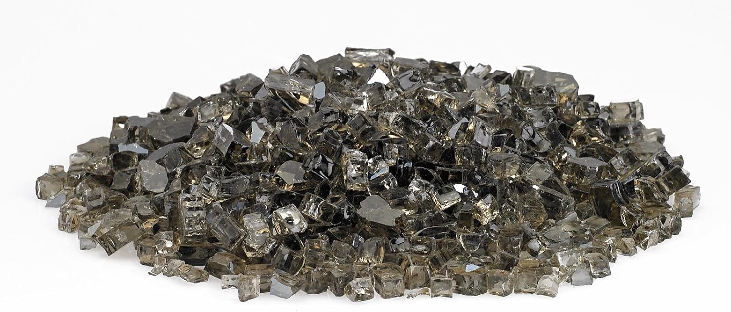 1/4" Bronze Reflective Fire Glass, 20 lb. Bag
