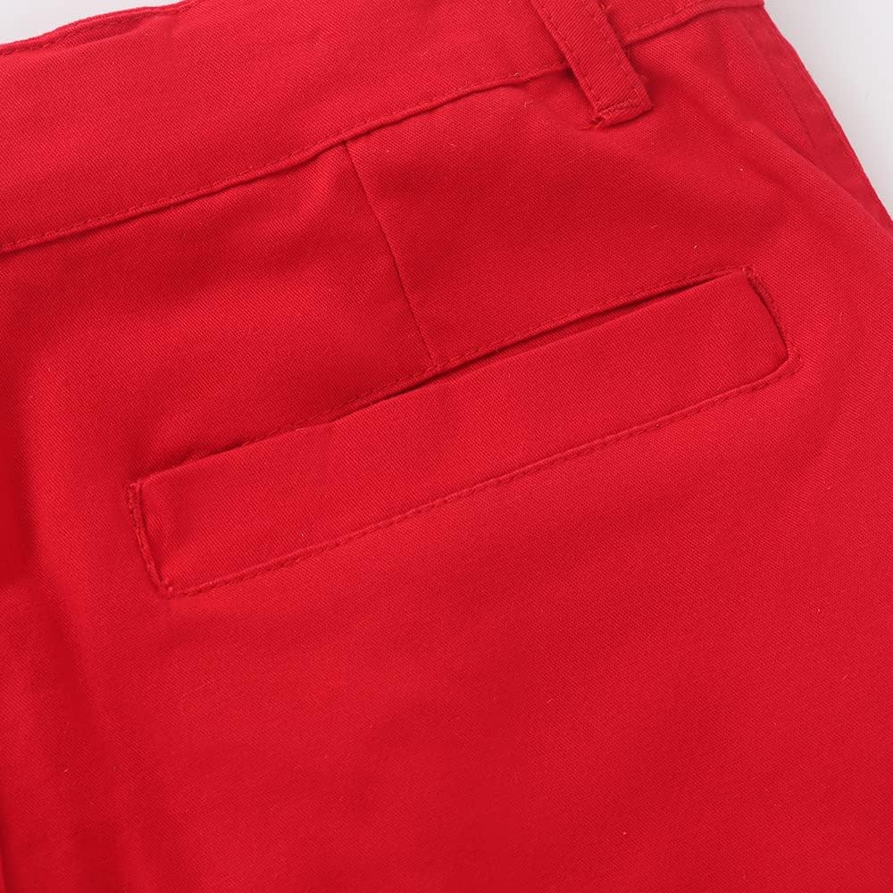 Spring&Gege Boys' Cotton Twill Flat Front Uniform Stretch Chino Shorts - Image 6