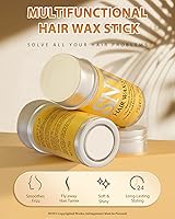 Vista 2 de Samnyte Barra de cera para el cabello, ceras para peinar el cabello, accesorios nutritivos, barra alisadora para mujeres y niños, gel controlador