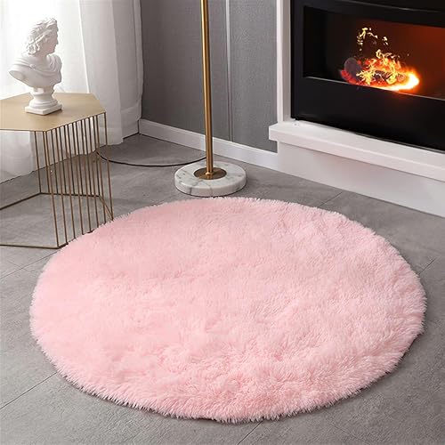 SK Studio Alfombras redondas para dormitorio, suaves y esponjosas, antideslizantes, grandes para sala de estar, dormitorio, habitación de los niños,