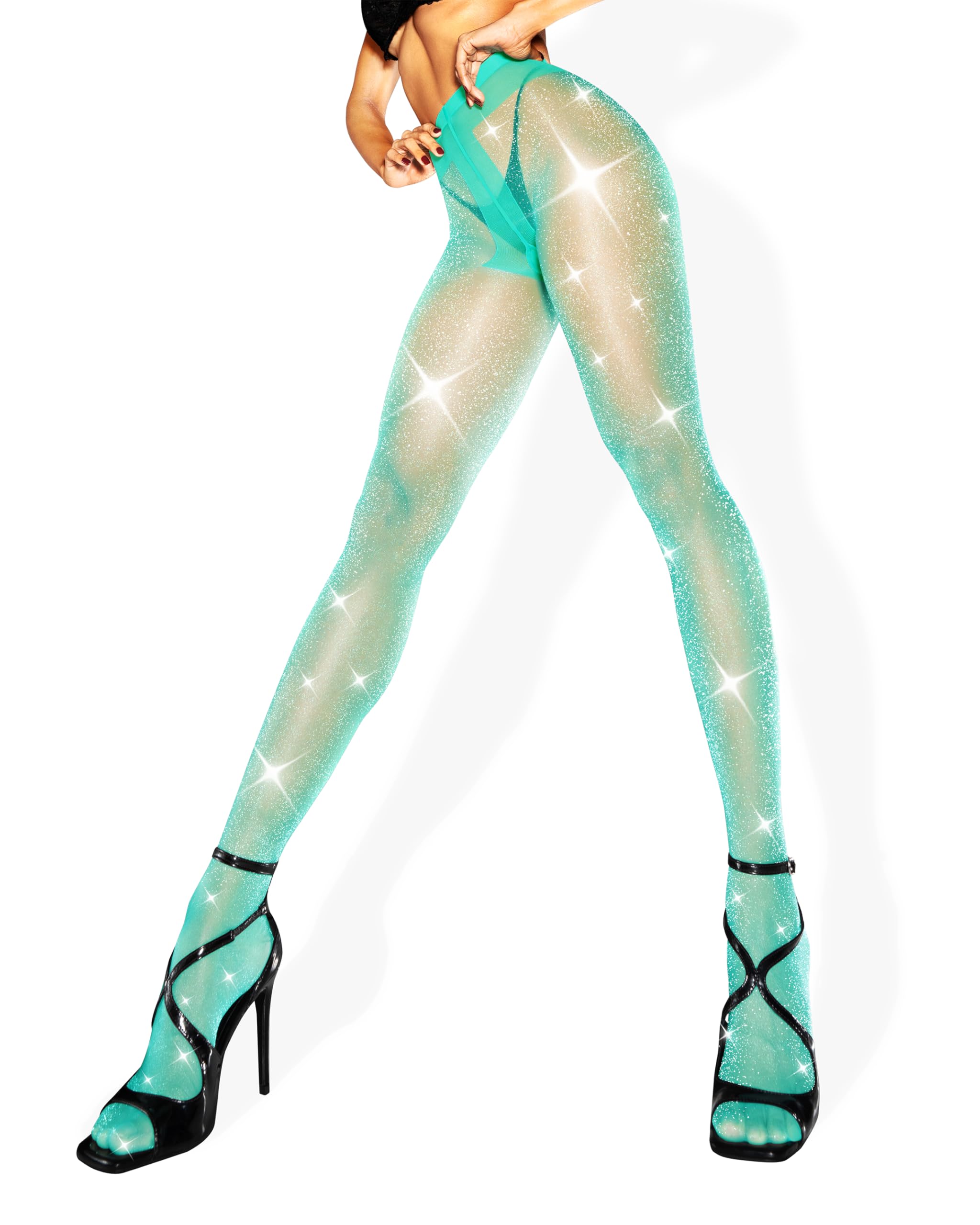 sofsy Glitter Sparkle Tights for Women XS/S
