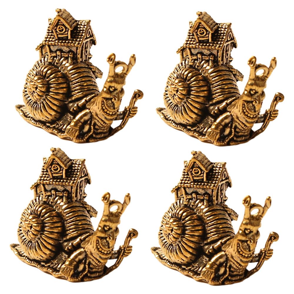 Sculpture d'escargot vintage laiton sans pile lot de 4 pièces
