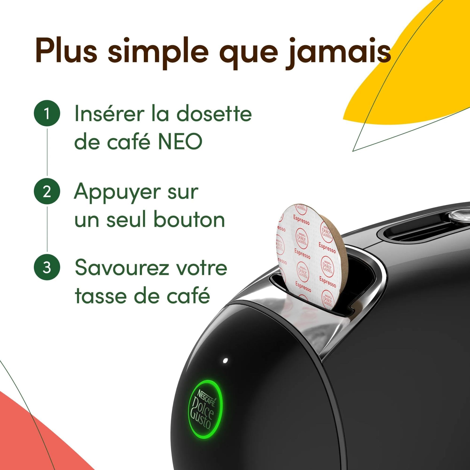 KRUPS NESCAFÉ Dolce Gusto Neo Caffe, Machine à café, SmartBrew 3-en-1