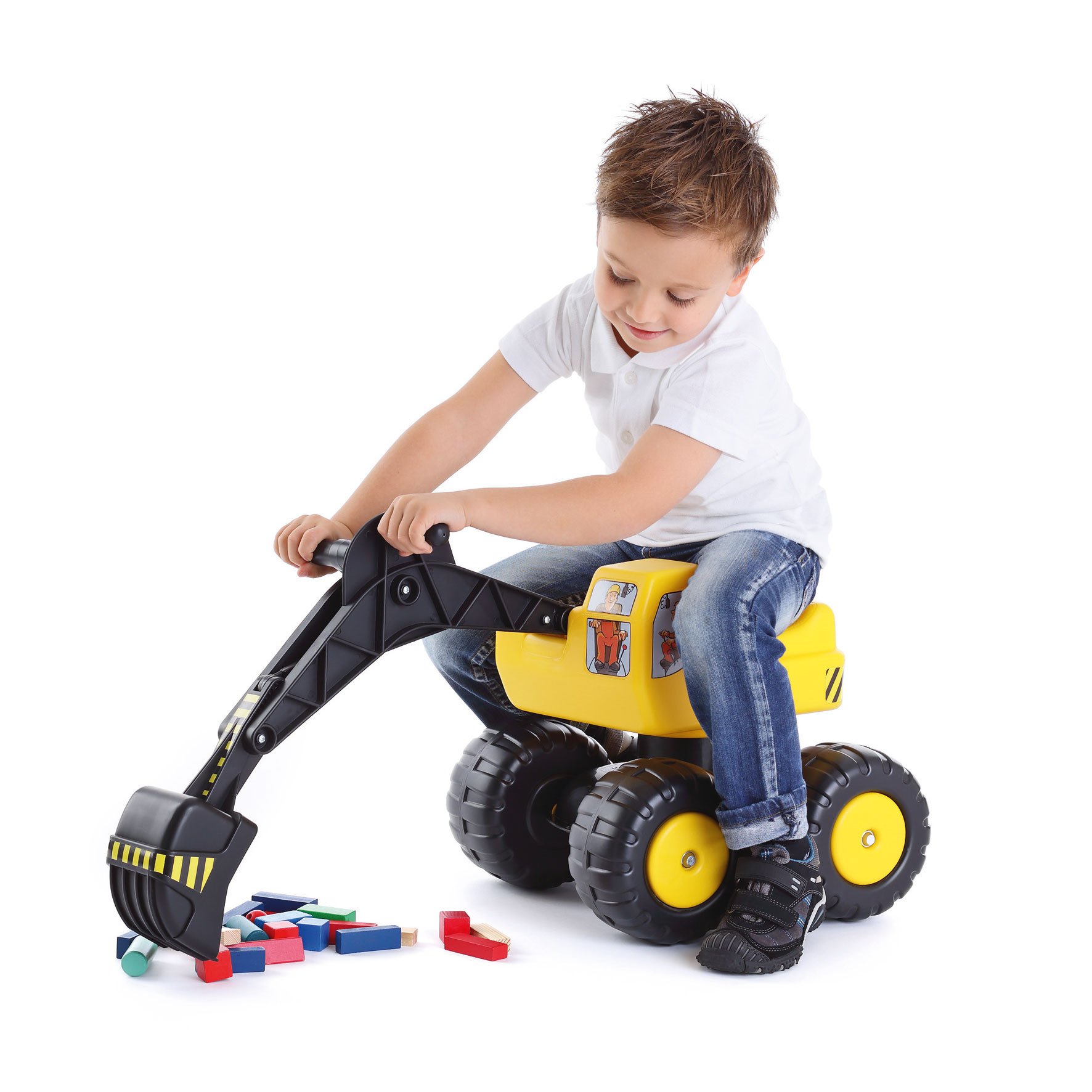 Mobby-Dig Sitzbagger, 65 cm - Sandspielzeug Kindergartenqualität