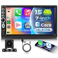 VECHTEL 8 Core 4G+64G Android 15 Autoradio 2 Din con Carplay Android Auto senza Fili