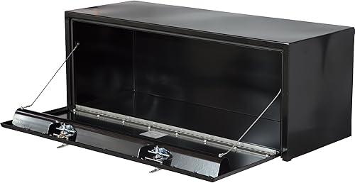 Vista 146 de Buyers Products 1704305 - Caja de acero negro para debajo de la carrocería con cierre de asa en T bloqueable, 24 x 24 x 36 pulgadas, fabricada