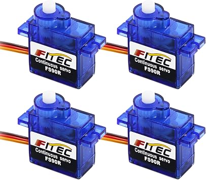 4PCS Feetech 9g FS90R Mini Micro Servo 360 Degree Continuous Rotation Servo Motor for Microbit Robotic Helicopter Airplane Boat