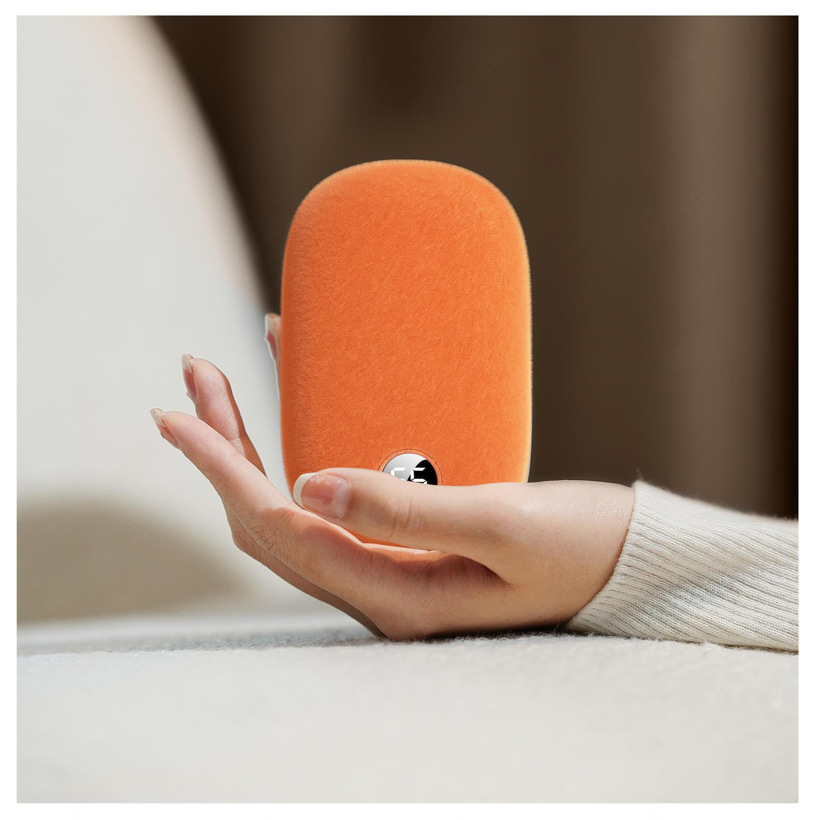 Scaldamani Ricaricabili Power Bank Funzioni (10000 mAh), Scaldamani elettrici Guscio Confortevole, Caricabatterie per Telefono Batteria Attrezzatura da Campeggio Portatile