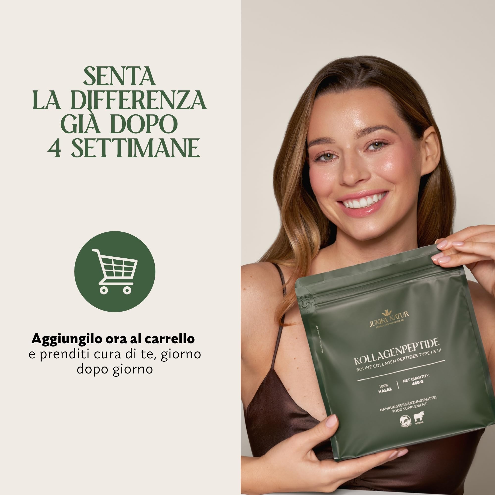 Collagene in Polvere 920 g (Confezione da 2) – Peptidi di Collagene Idrolizzato ad Alto Dosaggio – Proteine 17 g per Porzione, Halal – Collagene di Manzo Tipo 1 e 3 per Pelle Capelli Unghie