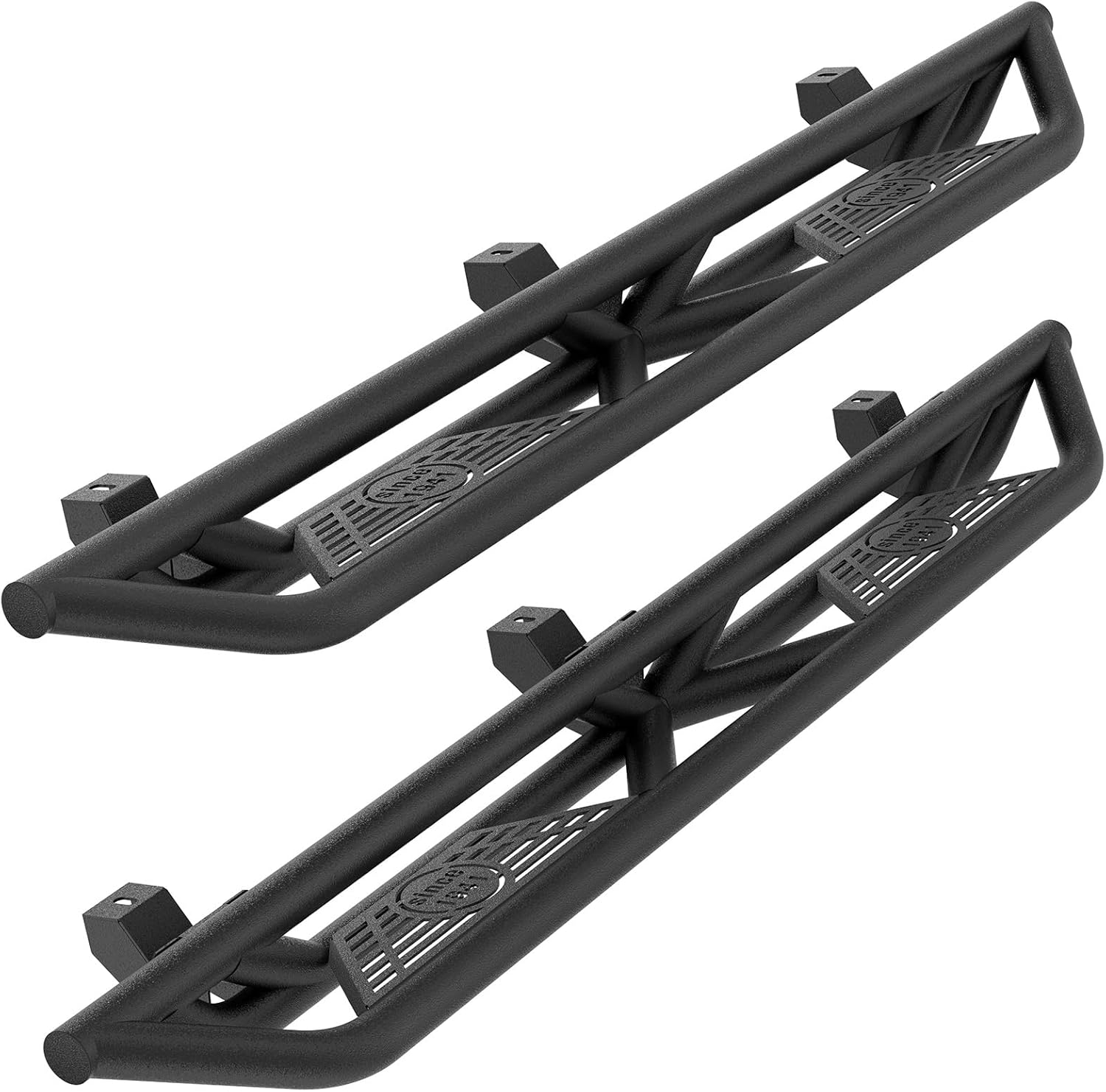 Hooke Road JLU Running Boards Tube Side Steps for 2018-2026 Jeep Wrangler JL Unlimited, Drop Side Steps Rail Nerf Bar Tubular Rock Sliders