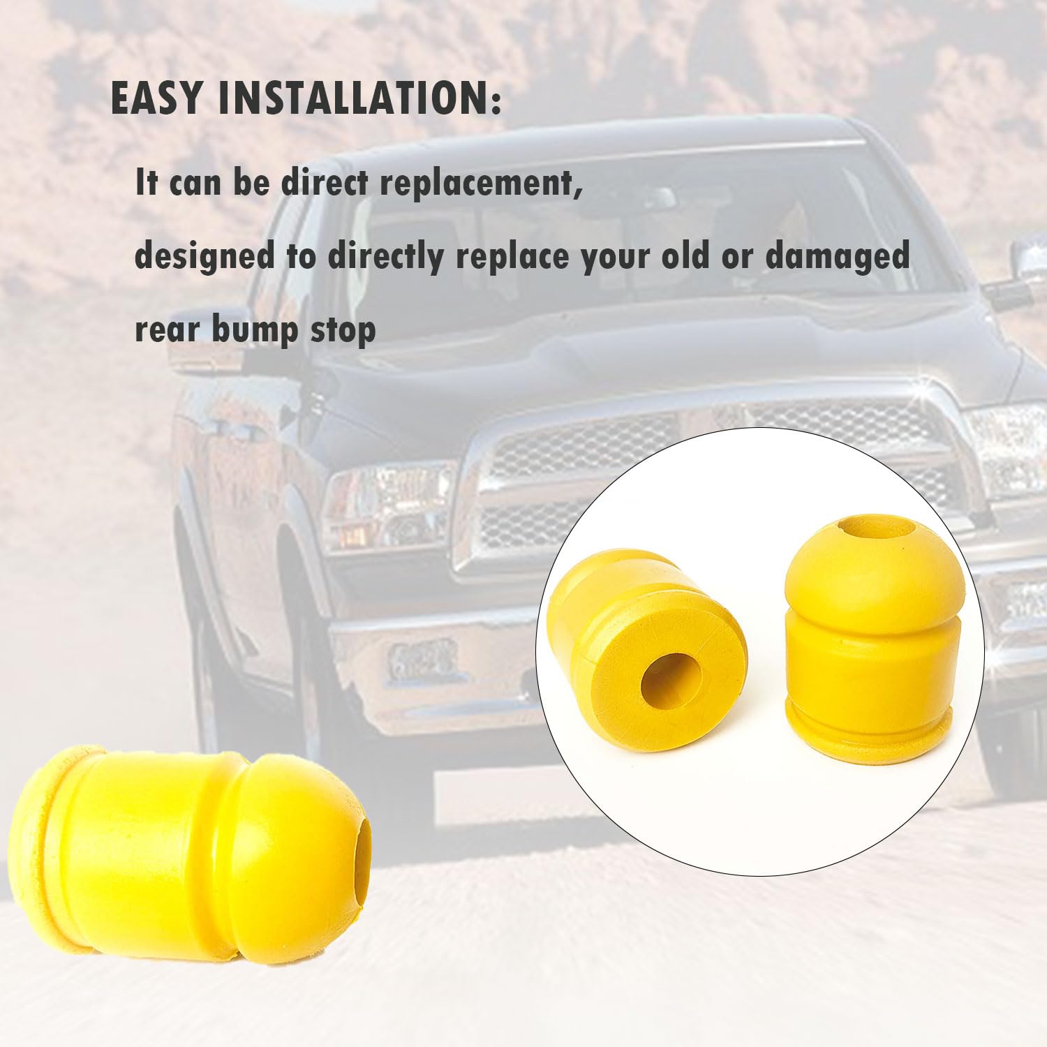 52855788AB Posteriore Bump Stop Fit per Dodge RAM 1500 2009-2020 Braccio di Controllo Sospensione Posteriore Stop Paraurti Sostituire 52855788AC 52855788AC 2 PZ