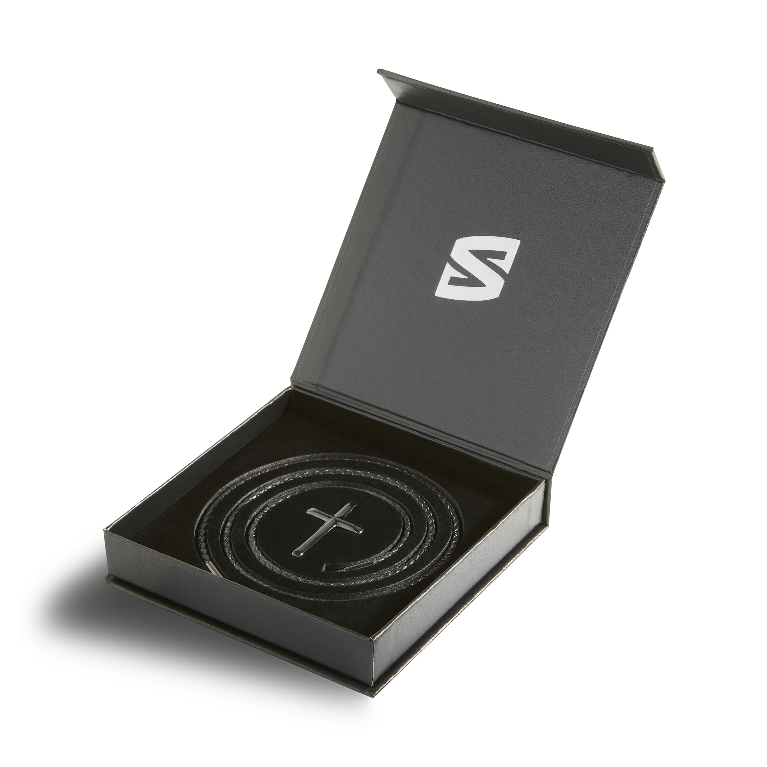 SERASAR Collana in Pelle Premium Uomo | Chiusura Magnetica in Acciaio Inox | Tre Colori | Scatola per Gioielli Inclusa