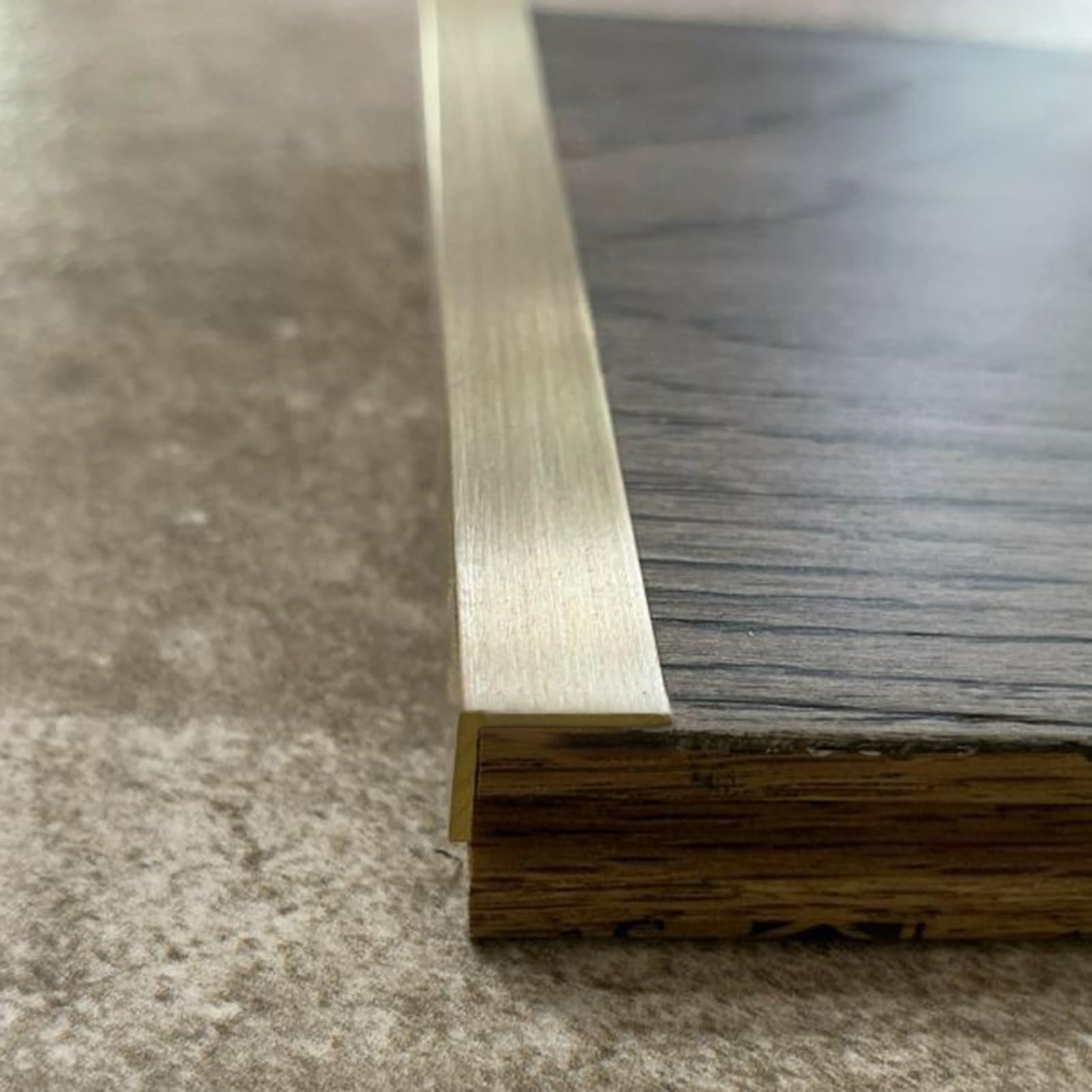 Door Threshold Strip Brass Transition Strip for Flat Floor, Doorways Gap Cover Bar for Vinyl Laminate Tiles Wood, Indoor & Outdoor Stair Edge Protector(Size:W1cmxH1cm (3/8"x 3/8"))
