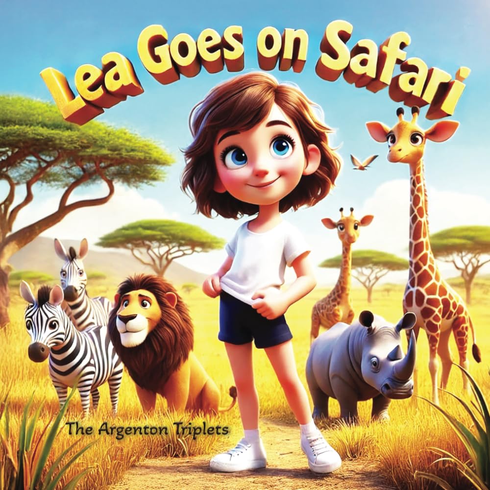 Lea Goes on Safari - A Magical Adventure with Elephants, Lions, Giraffes, Leopards, Cheetahs, Buffaloes, Hippos, Crocodiles, Zebras, and Rhinos!: ... Eyes. Beautifully Illustrated Kid's Book.