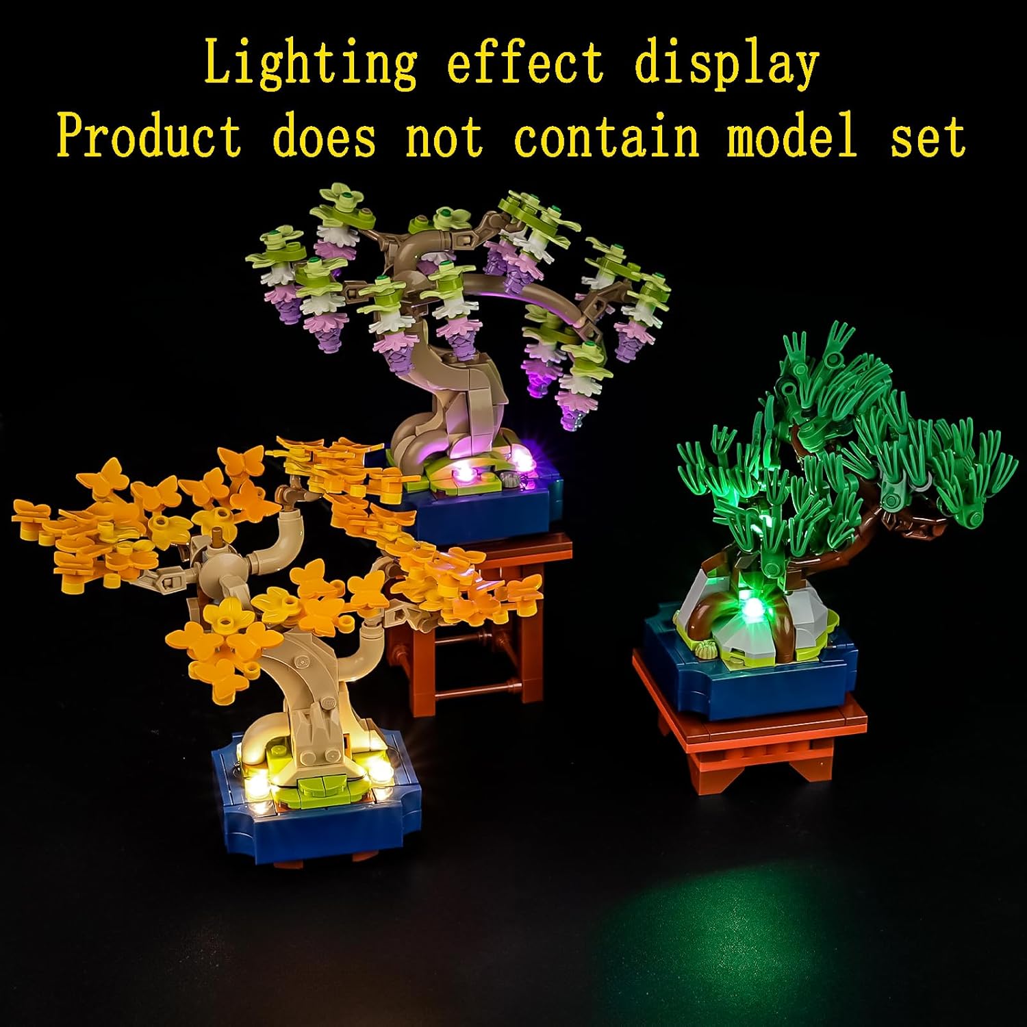 GEAMENT LED Light Kit Compatible with Lego Mini Bonsai Trees Building Blocks Model - Lighting Set for Botanical Collection 10373 (Model Set Not Included)