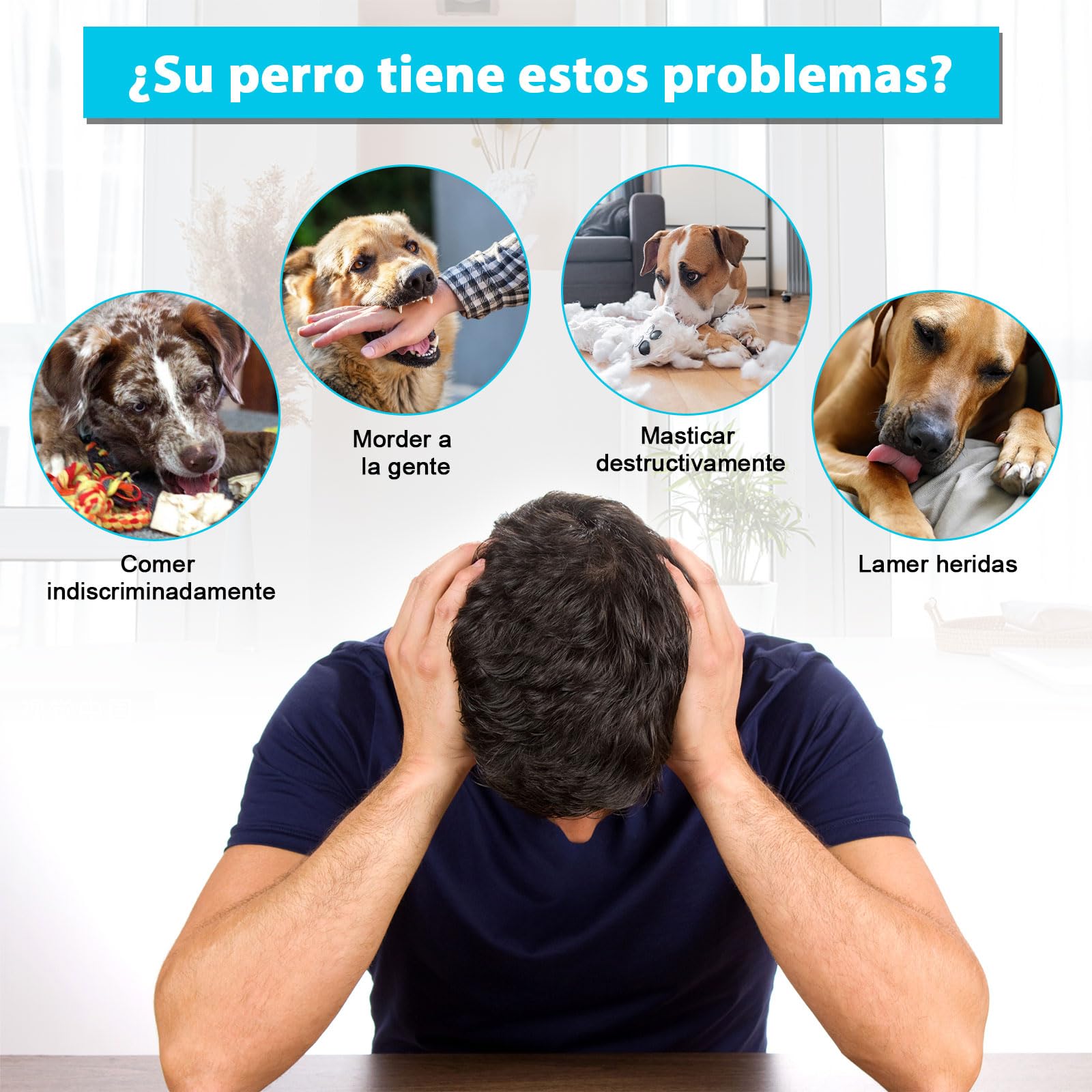 Ownpets Bozal Perro Grande, Bozal de Cesta, Permite Jadear y Beber, con Cubierta Móvil para Evitar Morder, Masticar y Lamer, Ajustable, Bozal de Malla de Aire para Perros Agresivos Grande, XL