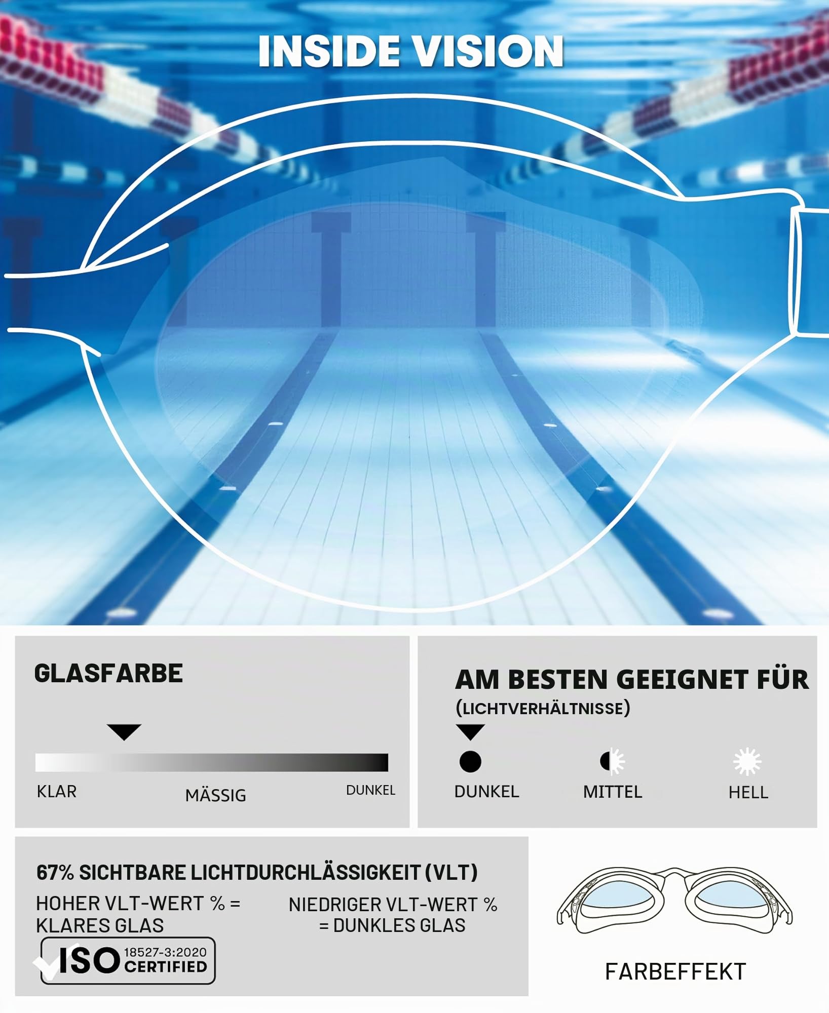 ARENA Unisex-Schwimmbrille für Erwachsene, Air-Bold Swipe, Anti-Beschlag-Training, gepolsterte Dichtungen, große Passform, breite Gläser